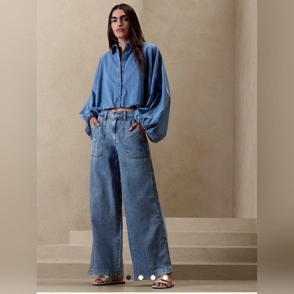 NWoT! 10P Banana Republic Wide Leg Jeans - Picture 8 of 8